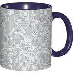 Tasse a cafe image futuriste numerique d'un ordinateur a disque dur comme une illustration d'image. impression ... Tasse a cafe image futuriste numerique d'un ordinateur a disque dur comme une illustration d'image. impression ...