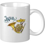 Tasse a cafe d'instruments de jazz de corne de couleur 11 oz pour la tasse de the de cadeau d'anniversaire ...