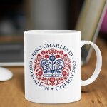 Tasse a caf� king charles iii avec crochet, tasse a th� portable, roi d'angleterre, comm�moration du ...