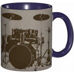 Tasse a cafe kit de batterie musique grunge pour les amateurs de rythme de basse ba dum tss image sketch. ...