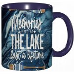Tasse a cafe lake house paddle fishing cabane marbree planche de bois rustique ferme bleu imprime reveur ...