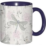 Tasse a cafe libellule forme shabby roses portees vieux fond vintage avec des insectes de papillon de ... Tasse a cafe libellule forme shabby roses portees vieux fond vintage avec des insectes de papillon de ...