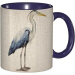 Tasse a cafe en lin de heron aquarelle pour impression tasse coloree pour le bureau la maison le the ...