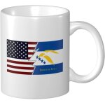 Tasse a cafe locale de style dechire americain et drapeau de l'atoll de johnston 11 oz pour le bureau ...