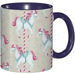 Tasse a cafe merry go round parc d'attractions carrousel toy ride roundabout park print, tasse coloree ...