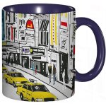 Tasse a cafe modern times new york avec des gens dans les taxis de rue mode de circulation imprime jaune ...