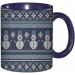 Tasse a cafe motif bonhomme de neige lignes angulaires geometriques chevron zigzag tricot conception ...