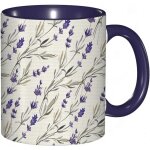 Tasse a cafe motif peinture lavande parfum fran?ais theme herbes biologiques chalet de campagne. imprime ...