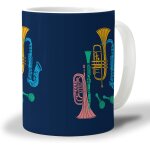 Tasse a cafe de musique et d'instruments 330ml, tasse a the de bureau de cloche de sax bleu vert jaune ... Tasse a cafe de musique et d'instruments 330ml, tasse a the de bureau de cloche de sax bleu vert jaune ...