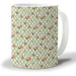 Tasse a cafe de paques 330ml, lapin, ?uf de paques, fleur de printemps, plaid vert, tasse a the de bureau, ...