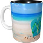 Tasses a cafe de plage tongs d'etoile de mer tasse en ceramique de 11 oz pour le bureau et la maison ...