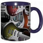 Tasse a cafe popstar party pile de guitares electriques colorees graphiques instruments a cordes de musique ...