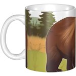 Tasse a cafe en porcelaine avec ours brun c cadeau pour les amateurs de cafe pour femme maman 330 ml ...
