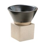 Tasses a caf� en poterie avec base, tasse conique en porcelaine, latte, tasse a th� en c�ramique, cuisine, ...