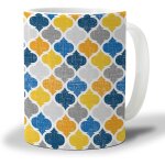 Tasse a cafe a quatre feuilles geometrique jaune indigo marocain 330ml, tasse a the de bureau a motif ... Tasse a cafe a quatre feuilles geometrique jaune indigo marocain 330ml, tasse a the de bureau a motif ...