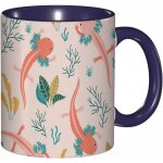 Tasse a cafe salamandre de dessin anime axolotl mignon feuille botanique kawaii ocean sealife imprime ...