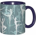 Tasse a cafe silhouette de danse classique de ballerines femme corps executant des danseurs art deco ...