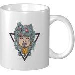 Tasse a cafe de soldat de femme de tribu de tete de loup 11 oz pour la tasse de the de cadeau d'anniversaire ... Tasse a cafe de soldat de femme de tribu de tete de loup 11 oz pour la tasse de the de cadeau d'anniversaire ...