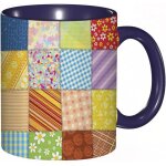Tasse a cafe style de courtepointe coloree plaid floral et conception geometrique impression patchwork ... Tasse a cafe style de courtepointe coloree plaid floral et conception geometrique impression patchwork ...