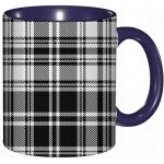 Tasse a cafe style monochrome vintage anglais a rayures et a carreaux motif abstrait grunge imprime tasse ...