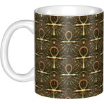 Tasses a cafe avec symbole ankh - egyptien tasses en ceramique blanche tasse a the nouveaute cadeau de ...