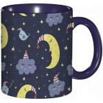 Tasse a cafe theme ciel nocturne avec croissant de lune nuages endormis et etoiles personnages d'oiseaux ... Tasse a cafe theme ciel nocturne avec croissant de lune nuages endormis et etoiles personnages d'oiseaux ...