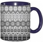 Tasse a cafe theme de tricot chevron pixel art motif scandinave classique motifs imprimes, tasse coloree ...