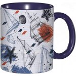 Tasse a cafe vie marine yacht voilier etoile de mer coquille poisson aquatique conception graphique impression ...