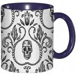 Tasse a cafe vintage al squelette partie style baroque impression d'arrangement floral tasse de tasse ...