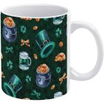 Tasse a cafe vintage retro trefle chapeau vert symbole de la saint - patrick tasse en ceramique tasses ...