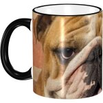Tasse en ceramique de 330ml, bouledogue anglais, vintage, drapeau britannique, grande tasse a cafe, a ...