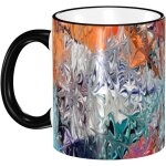 Tasse en ceramique de 330ml, tasse de peinture abstraite, tasse de teinture par cravate, grande tasse ...