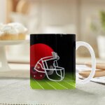 Tasse en ceramique de casque de terrain de football americain, tasse en ceramique de 11 oz