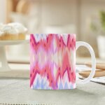 Tasse en ceramique de colorant de cravate rose abstrait tasse de tasses a cafe classiques de 11 oz pour ...