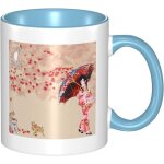 Tasse en ceramique - design japonais - kimono de personnage d'anime - tasse rouge - tasse a the - cafe ...