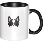 Tasse en ceramique - tasse mignonne boston terrier - tasse a the - cafe et cacao pour hommes et femmes ...