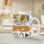 Tasse en ceramique de personnages de chats de bande dessinee tasse a cafe classique de 11 oz pour le ... Tasse en ceramique de personnages de chats de bande dessinee tasse a cafe classique de 11 oz pour le ...