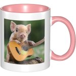 Tasse en ceramique - tasse ukulele cochon - tasse a the - cafe et cacao pour hommes et femmes