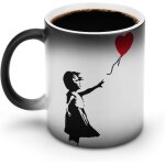 Tasse a changement de couleur banksy ballon fille tasse a caf tasse thermos vaisselle en cramique rsistant ...