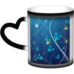 Tasse a changement de couleur bleu mini fleur tourbillon tasse a cafe en ceramique tasse de personnalite ...