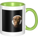 Tasse a changement de couleur chien avec ecouteurs, tasse a the en ceramique fantaisie pour femmes et ...
