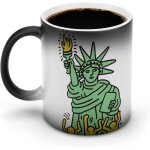 Tasse a changement de couleur keith haring statue de la libert tasse a caf tasse thermos vaisselle ...