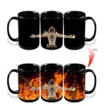 Tasse a changement de couleur sensible a la temprature de l'eau chauffe en cramique crative tasse ...