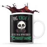 Tasse christiane pas touche panda mug prénom cadeau anniversaire humour Tasse christiane pas touche panda mug prénom cadeau anniversaire humour
