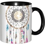 Tasse coloree, attrape - reves et plumes, tasses a the, cafe et chocolat chaud pour the, cafe, bureau, ...