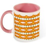 Tasse de couleur cadeau peinture artistique lanterne citrouille decoupee en papier, grande tasse a cafe ...