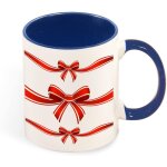 Tasse de couleur cadeau peinture ruban cravate fleur bo?te - cadeau belle, 330 ml blanc noir grande tasse ...