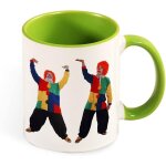 Tasse de couleur cadeau perruque rouge personnes droles montrent des emoticones, grande tasse a cafe ...