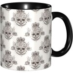 Tasse de tasse - tasses de crane de squelette - tasses de the - de cafe et de chocolat chaud larges pour ...
