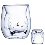 Tasse double paroi, verre double paroi 200 ml, tasse mignonne, verre a caf double paroi, tasse expresso, ...